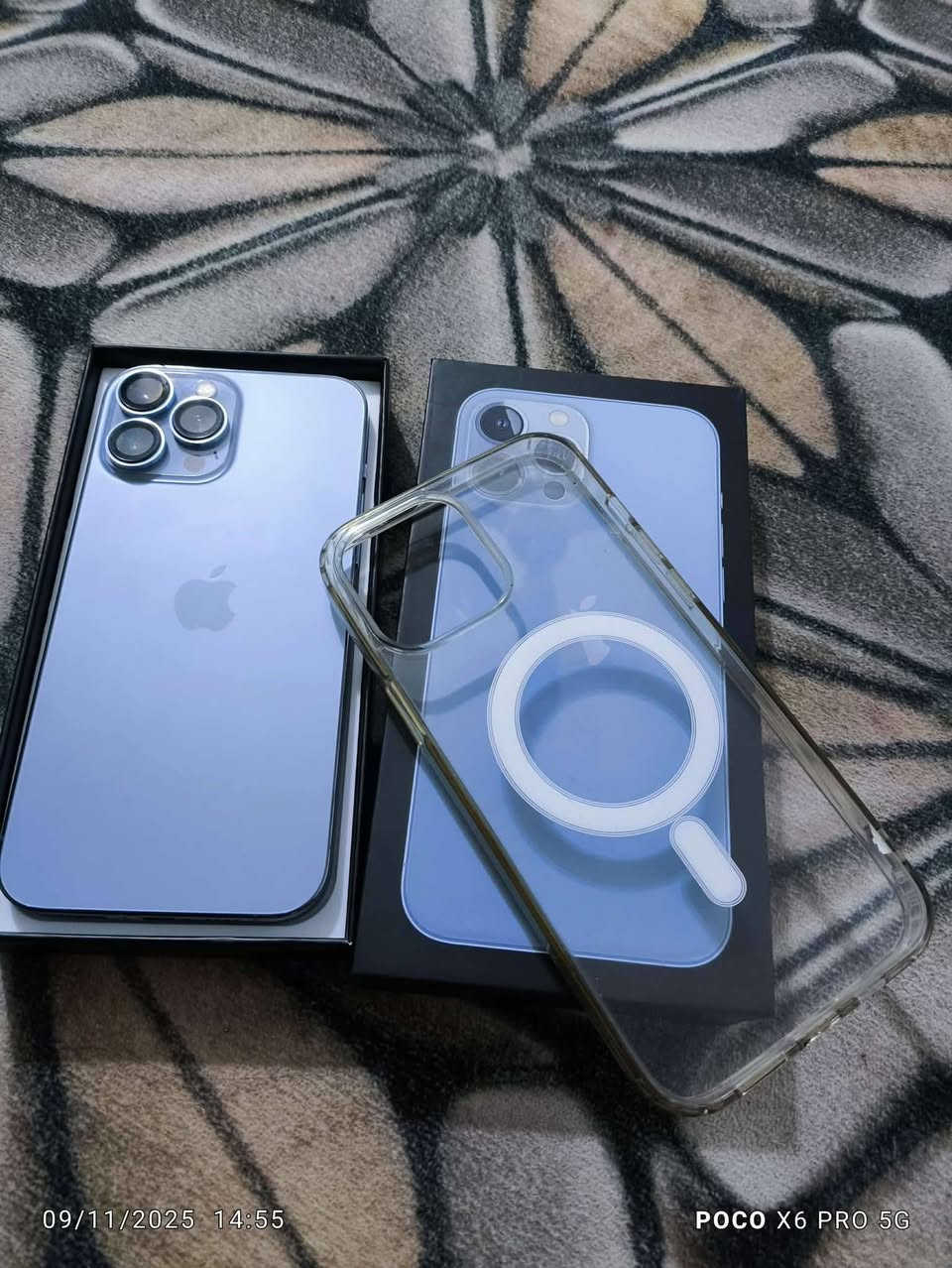 السلام عليكم للبيع ايفون ١٣ برو ماكس جهاز نضيف كلش  رايده ٥٧٥ وبي مجال قليل حك الجيه ***********
