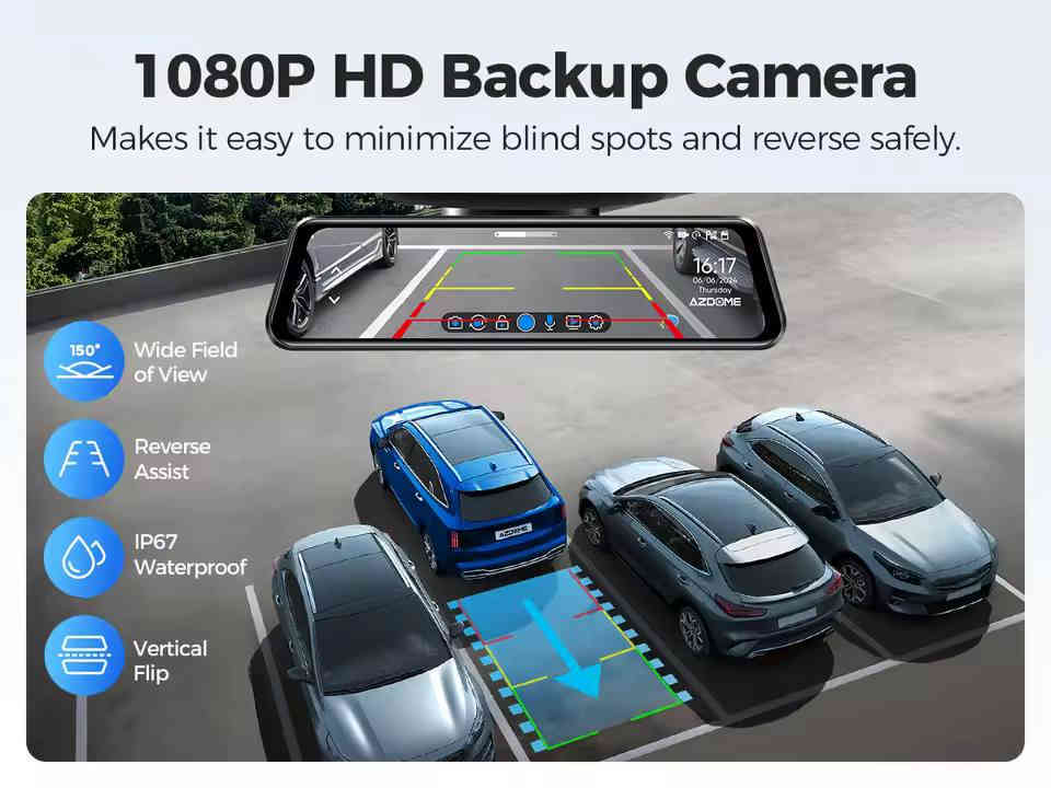 سلام عليكم حبايب
لتواصل *********** او عالخاص
Azdome pg17 4k شاشه كامله مريا
السعر ١٢٥ مع التوصيل 
الكاميرا الامامية تصوير عالي الدقة بدقة4K Ultra مع التحكم باللمس بعرض زاوية التصوير والكاميرا الخلفية ايضاً التحكم عن طريق اللمس باظهار زاوية التصوير لرؤية افضل ويمكن عرض الكامرات بشكل منفصل او مع بعض على المرايا

‎2- سهولة التحكم عن طريق اللمس 

‎3- تطبيق خاص للهواتف الذكية 📱
  WiFi (متاح لابل واندرويد) .

‎4- رؤية ليلية فائقة ✨.

‎5- تسجيل الطوارئ الذكي 🌟

‎تتميز الكاميرا بتقنيه تقوم بحفظ مقاطع الفيديو عند وقوع حادث لا سمح الله او وجود اهتزازات قوية

‎6- التسجيل المستمر 💿

‎ستقوم الكاميرا بحذف اللقطات القديمة وتحميل الجديدة عندما تمتلئ الذاكرة

‎7- دعم التسجيل الصوتي 💡
‎تحكم صوتي في التسجيل والايقاف والتقاط الصور وتسجيل الصوت

‎8- امكانيه ربطها على الجداحة او على فيوزات السيارة 

‎9- مكثف كهربائي بدلا من البطارية

‎· ماذا يأتي بداخل الصندوق؟

‎1- كاميرا امامي
2-  كاميرا خلفي

3- شريط لاصق إضافي

‎4- لاصق حامي للزجاج

5- كتيب تعليمات

‎6- كليبسات

‎7- شاحن سيارة

8- كيبل طاقة
