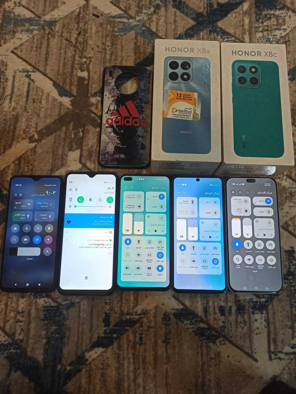 اجهزه مستخدمة نضيفه جداً ومناسبة جوه سعر السوك رغم الصعود 🔥🔥ونفس الوقت اسعار ثابته رجائا جميع الأجهزه مكفولة من الصيانة شرط الفحص رقمي ***********

هونرx8cذاكرة256/16 نضافة 97 ملحقات فقط كارتون سعره(180🔥) بوبجي60فريم

هونرx8aنضافة100 ذاكرة128/13 ملحقات فقط كارتون سعره (135🔥)بوبجي 60فريم 

هونر50لايت نضافة حلوة ذاكرة128/6سعره (125🔥)

ريدمي نوت8برو نضيف جدا 60فريم بوبجي مكفول 128/8سعره(100🔥) فقط ظهر مفطور 

انفنكس هوت11بلي نضافة99 ذاكرة128سعره(85🔥) 

اي جهاز يعجبكم راسلوني توصيل ماعندي مكاني نجف ورقمي ***********
