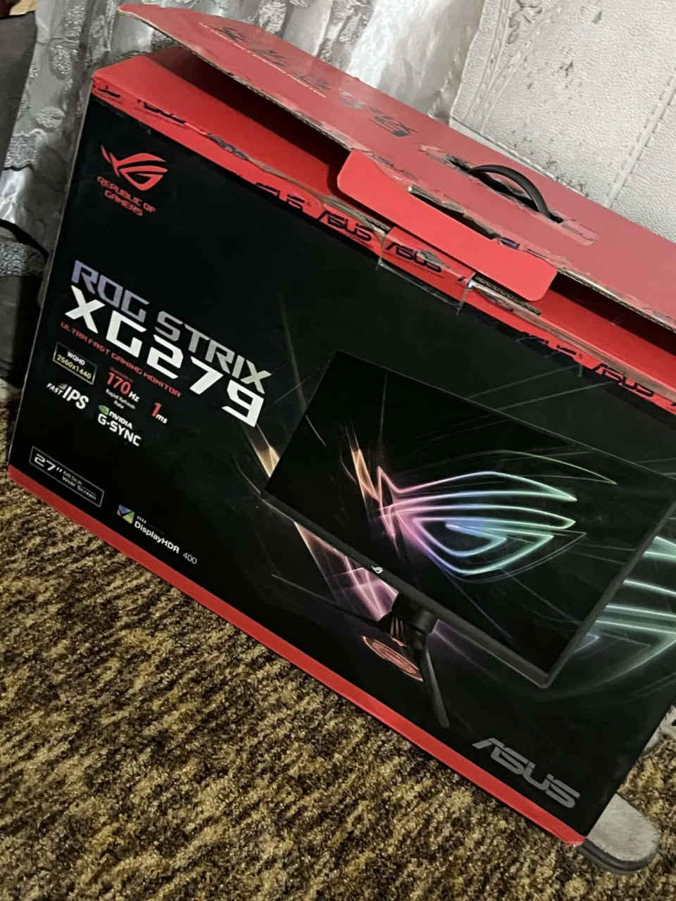 ASUS ROG Strix XG279
المواصفات:
الحجم: 27 
الدقة: 2560×1440 (2K / QHD)
نوع الشاشة: Fast IPS
معدل التحديث: 170Hz
زمن الاستجابة: 1ms
المزامنة: NVIDIA G-SYNC Compatible
HDR: DisplayHDR 400
سعره 325 مكاني نجف توصيل ماكدر ادزه


**إذا كنت صاحب هذا الإعلان وتريد حذفه لأي سبب، رجاءا أرسل رسالة إلى الدعم الفني**