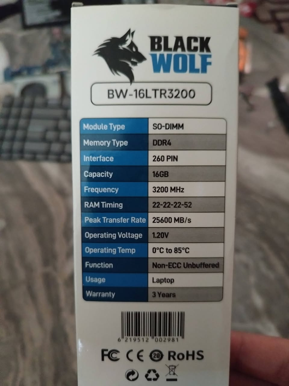 للبيع رام لابتوب
16GB ddr4 3200hz
استخدام قليل نظافه وشغال 100%
سبب البيع: ما محتاجه
السعر 45 الف

موقعي ميسان
واتساب +964 774 488 2764


**إذا كنت صاحب هذا الإعلان وتريد حذفه لأي سبب، رجاءا أرسل رسالة إلى الدعم الفني**