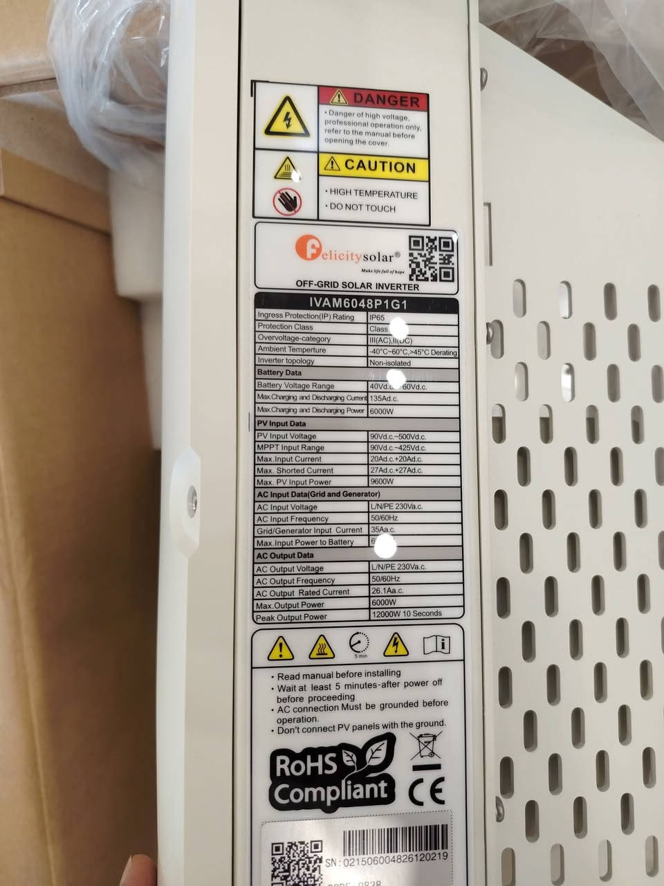 فليستي6kw  off grid ip65
تلتحق بركب  deye off grid & srne off grid


**إذا كنت صاحب هذا الإعلان وتريد حذفه لأي سبب، رجاءا أرسل رسالة إلى الدعم الفني**