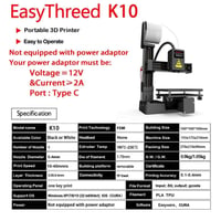 طابعة 3دي • Easythreed K10 • بدون محول