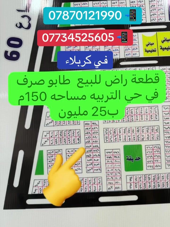 متوفر قطع اراضي للبيع بسمي مباشر بدون دلاليه ***********///***********

