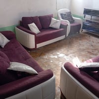 كنب تركي • ٩ نفرات • جلد هيكل حديد