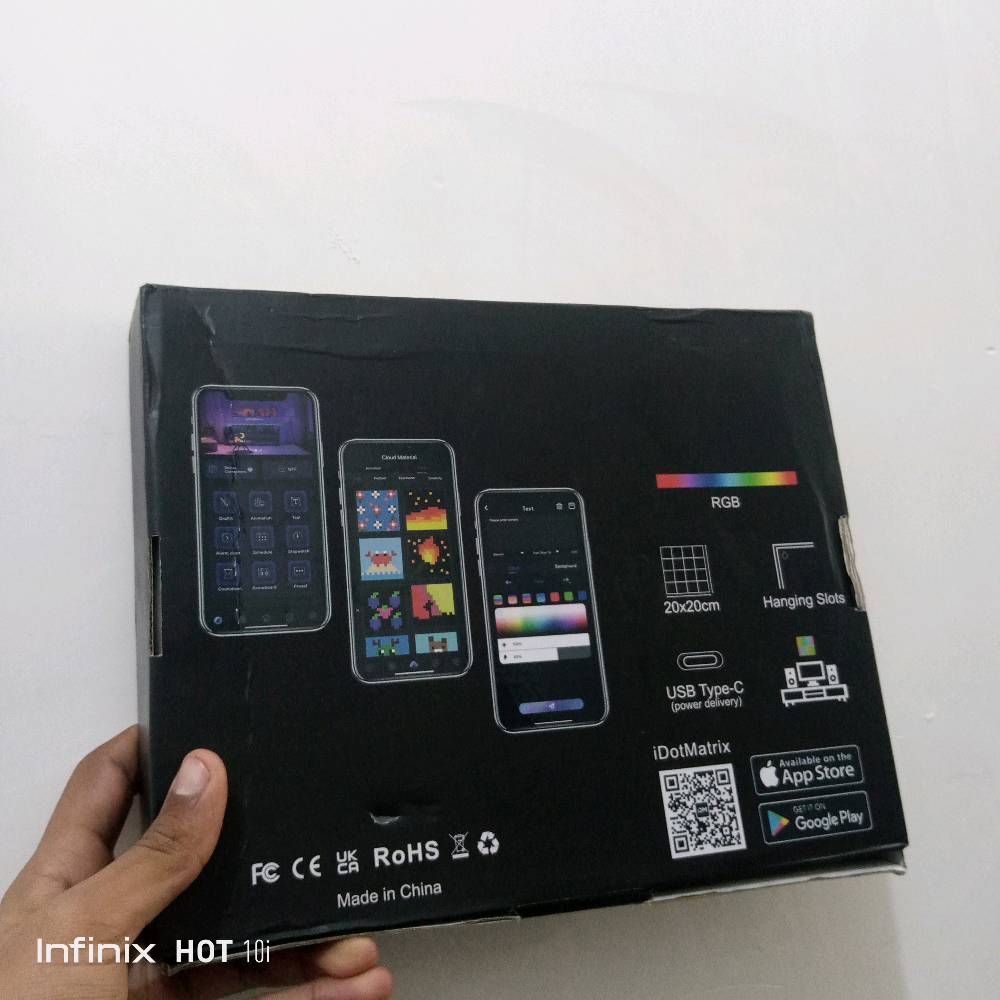 شاشه عرض بكسل ارت Pixel Display

مواصفات المنتج   

 عدد بكسلات 32* 32 بكسل 
 اضاءة البكسل الواحد بتقنية RGBIC 
 حجم 20"20 CM
 تشغيل عن طريق كيبل USB 
 التحكم عن طريق التطبيق او الازرار الجانبية 
 التطبيق يحتوي مجموعة كبيرة من الصور لمتحركة
 امكانية تصميم اي شكل 
 امكانية اضافة اي صورة من الاستوديو
 امكانية الكتابه على الشاشة 
 التحكم بشدة الاضاءة 
 مودات للتفاعل مع الموسيقى
 ساعه رقمية 
 منبه 
 ساعه ايقاف

 السعر  30 معا التوصيل 
رقم الواتساب ***********