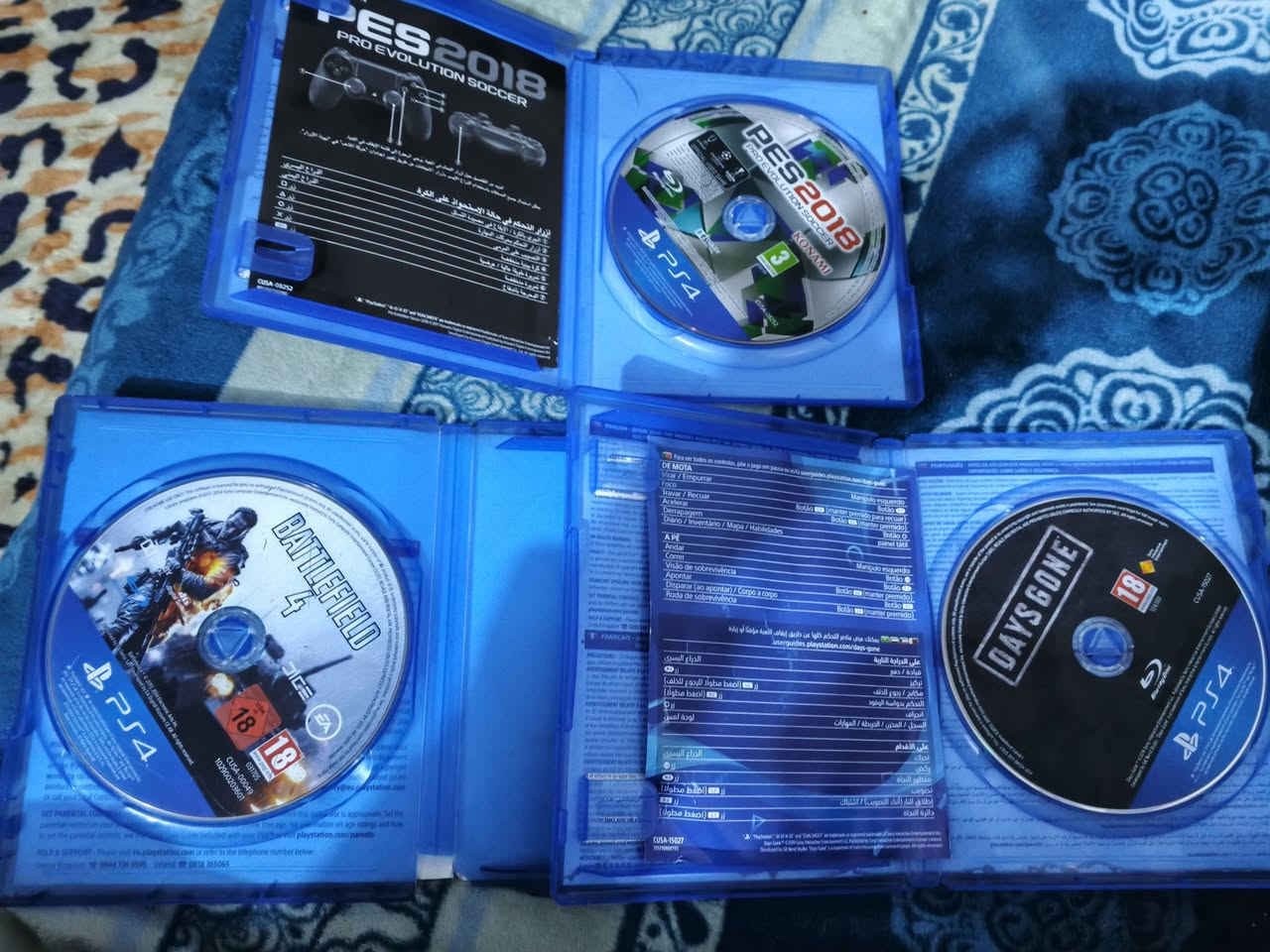 اقراص بلي 4 باتلفيلد وديز كون ثنيناتهن ب5لان شويه مشخطات والبيس 30 للتواصل فيس والرقم ***********
