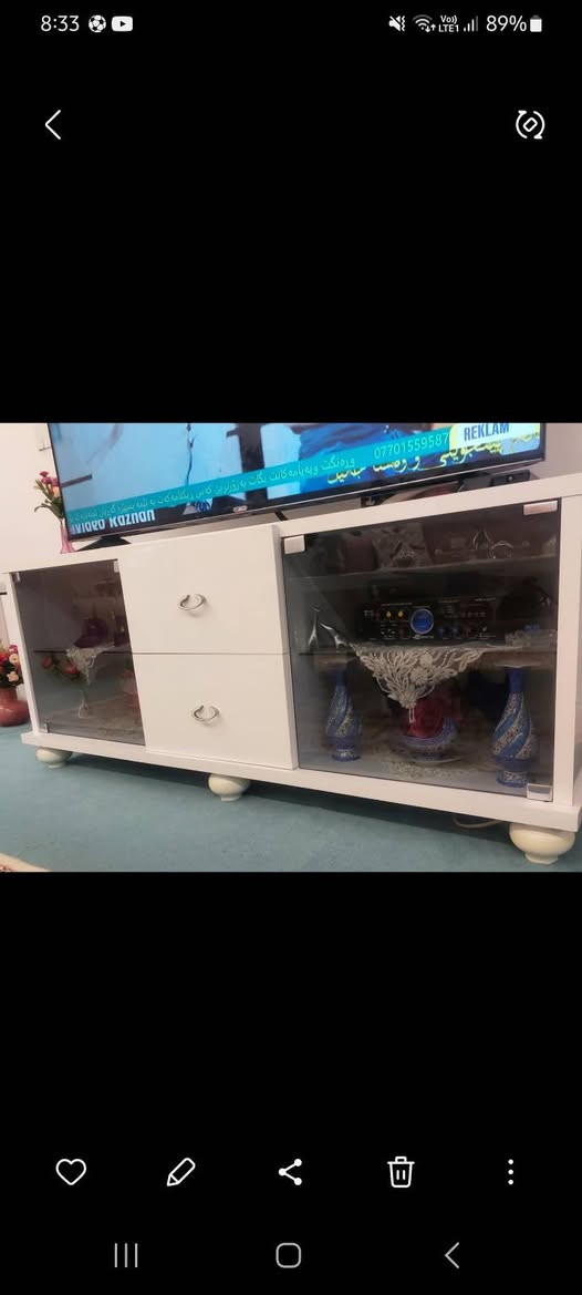 ئەم تاقمە قونسوڵ و ڤاترینا و مێزی تیڤی یە بۆ فرۆشتن نرخی ٢٥٠ هەزار لە سلێمـــــانی


**إذا كنت صاحب هذا الإعلان وتريد حذفه لأي سبب، رجاءا أرسل رسالة إلى الدعم الفني**