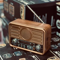راديو محمول • تصميم خشبي • بلوتوث