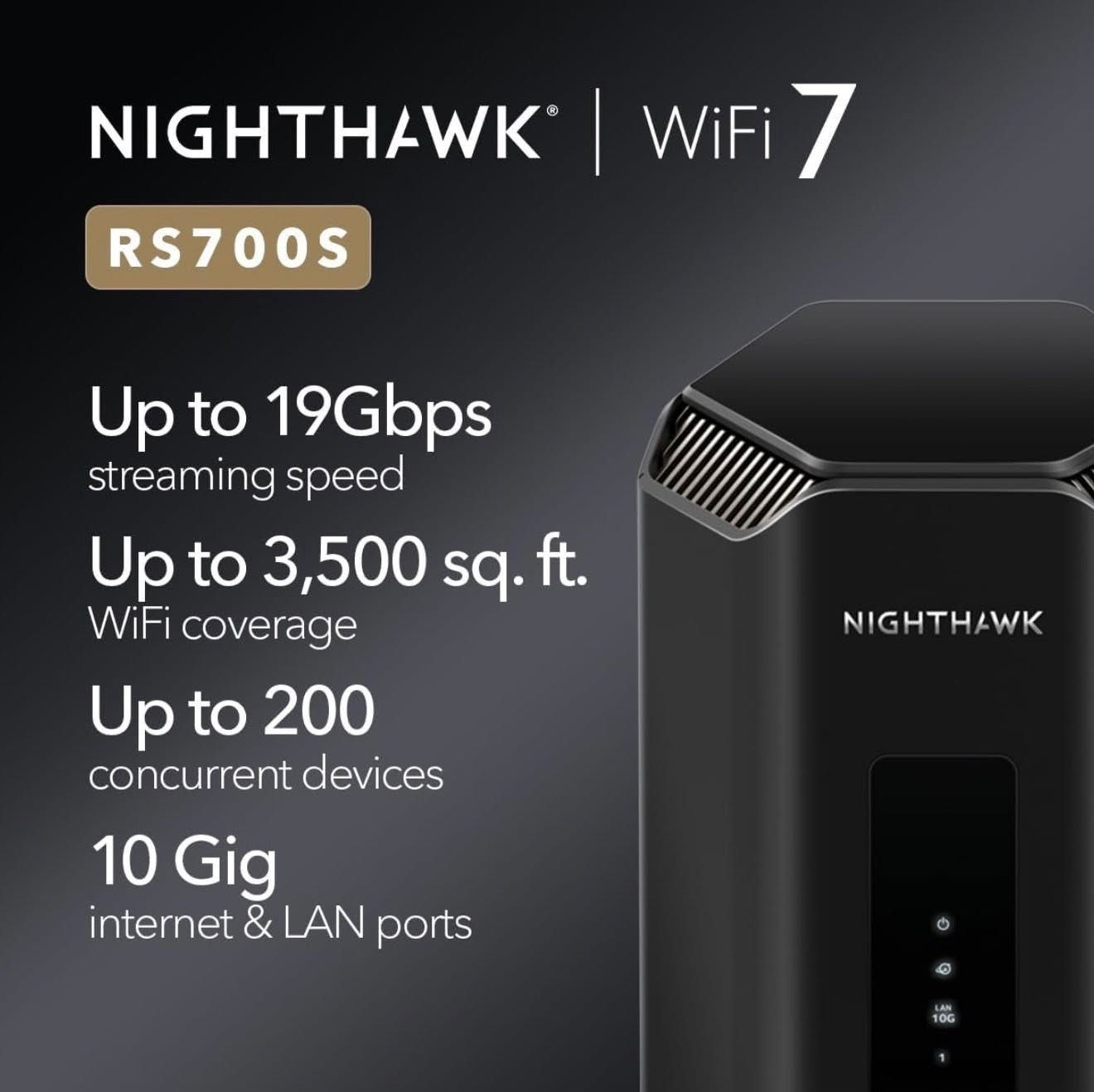 نيت جير راوتر واي فاي 7 ثلاثي النطاق من نايت هوك (RS700S) - راوتر فقط - سرعة لاسلكية BE19000 (حتى 19 جيجابايت في الثانية) - منفذ انترنت 10 جيجا - يغطي حتى 3500 قدم مربع

العسر  700$


**إذا كنت صاحب هذا الإعلان وتريد حذفه لأي سبب، رجاءا أرسل رسالة إلى الدعم الفني**