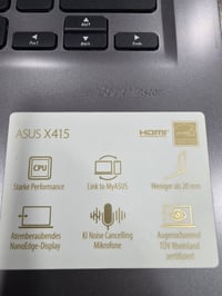 اسوس x415 • بنتيوم ٧٥٠٥ • ٢٥٦ NVMe