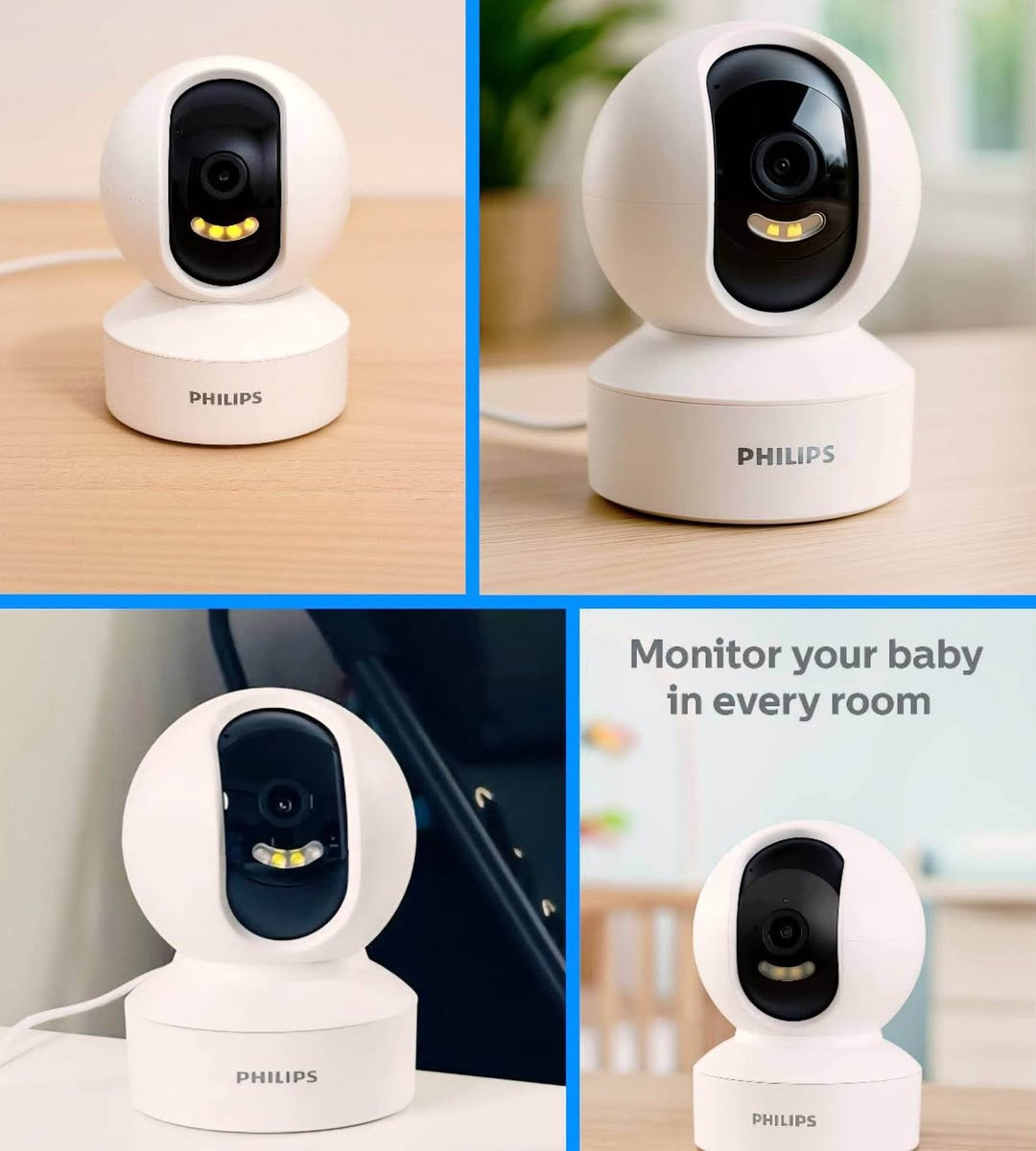 كامرة فيليبس wifi منضدية للبيع 
مواصفات الكامرة : 
نظام اضاءة ليلية - تتحرك بمدار 360 درجة مع الاتجاهات اعلى اسفل 
تدعم التخزين من خلال الرام 128 كيكابايت
تدعم التقاط الصوت وسماعة خارجية
تعمل من خلال الجوال بتطبيق يعمل على نظامي الابل والاندرويد 
دقة التصوير 1080Mph يعني Hd 
تستطيع تثبيتها من خلال قاعده ومسامير على الحائط 
تعمل بنظامي الشحن والربط المباشر على الكهرباء  
وبعد هواي مواصفات السعر 50الف دينار قفل مكاني بغداد للتواصل *********** بغداد, العراق
