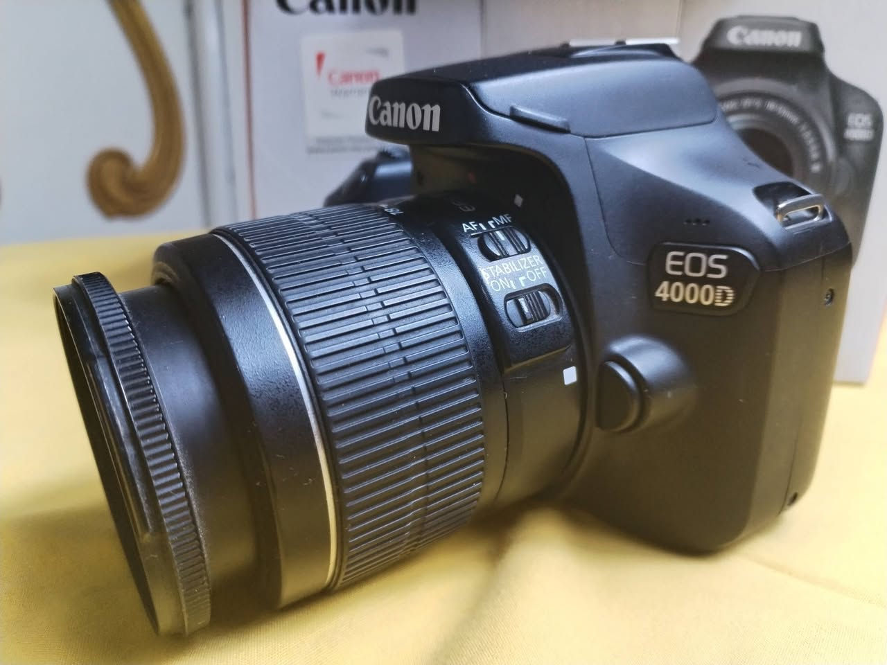 ✅السلام عليكم 📷🇮🇶
✅شباب كامره كانون 🇮🇶
✅4000D📸
✅واي فاي 📷🇮🇶
✅ملحقات الكامره 📷🇮🇶
✅عدسه 18.55 📷🇮🇶
✅حزام كتف 📷🇮🇶
✅شاحنه الاصليه 📷🇮🇶
✅بطاريه  📷🇮🇶
✅جنطة للكامره📷🇮🇶
✅ستفسار اكثر تفضلو 🇮🇶
✅خاص اوتصل 📷🇮🇶
✅*********** 📷🇮🇶
