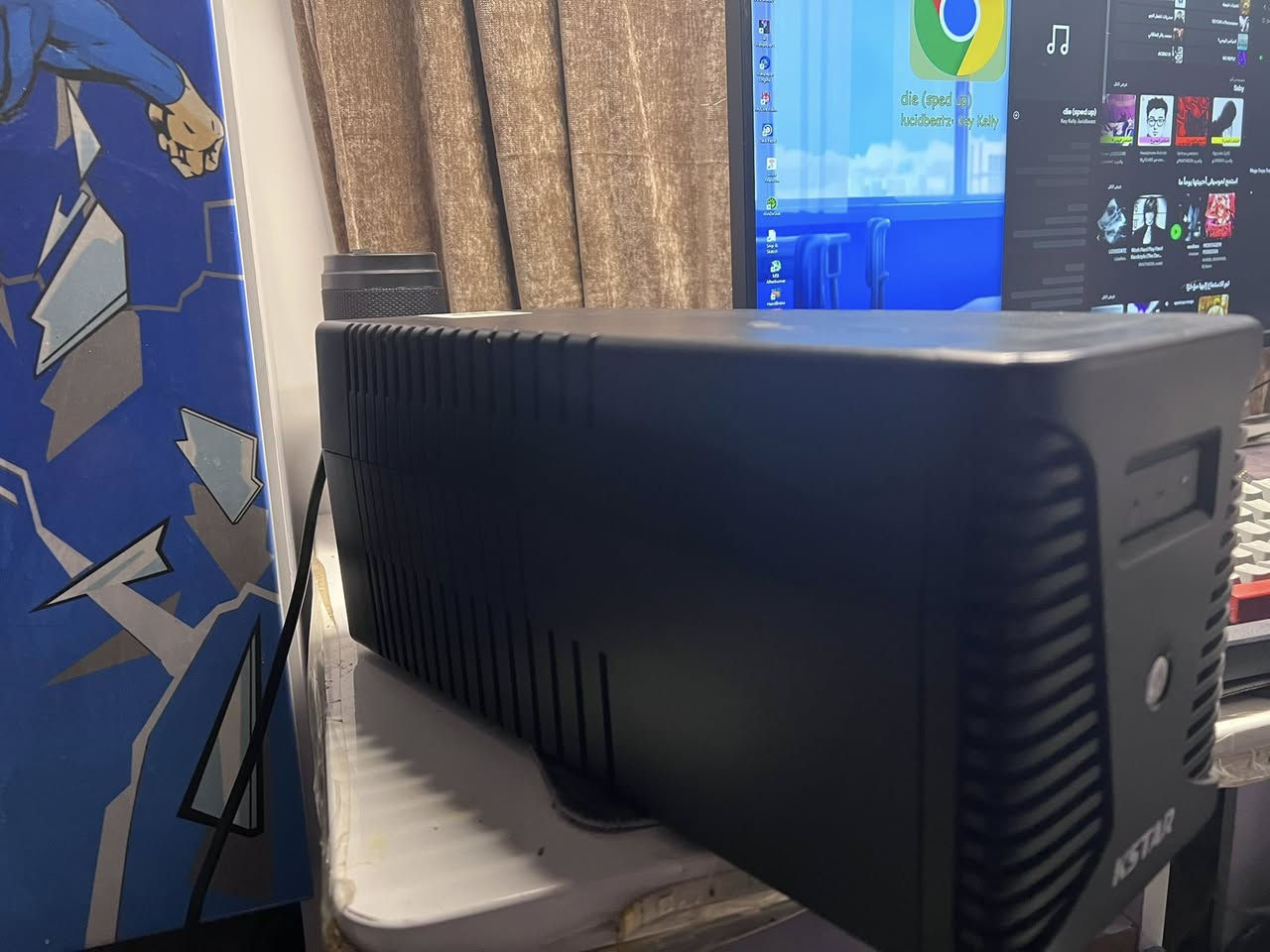 السلام عليكم UPS 1500VA للبيع مستخدم
شركة KSTAR من افضل الشركات المعروفة 

يطول 5 دقائق  شغال مابي اي مشكلة فقط يحتاج تبديل بطاريات حتى يطول اكثر 

سعرة 30 الف مكاني كربلاء 

***********
