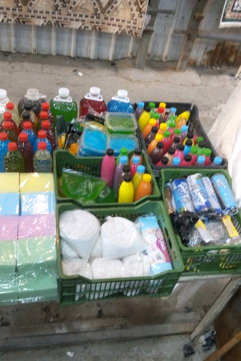 بغداد مدينة الصدر قطاع 5بضهر ابو غفران ابل طاطلي يم مفروشات بيت ابو جاسم يوجد خدمة توصيل لجميع مناطق بغداد عدنة جميع انواع المنضفات مثل مزيل الدهون جل ماعين فلاش قاصر معطرات بانواعهن اكساي نفتيات