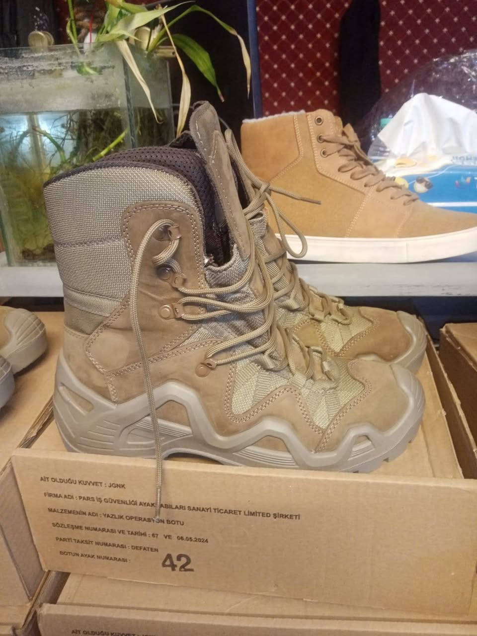 بصاطيل أصلي لوا
قياسات من 40 الى 45
سعر وحدة 100الف


**إذا كنت صاحب هذا الإعلان وتريد حذفه لأي سبب، رجاءا أرسل رسالة إلى الدعم الفني**