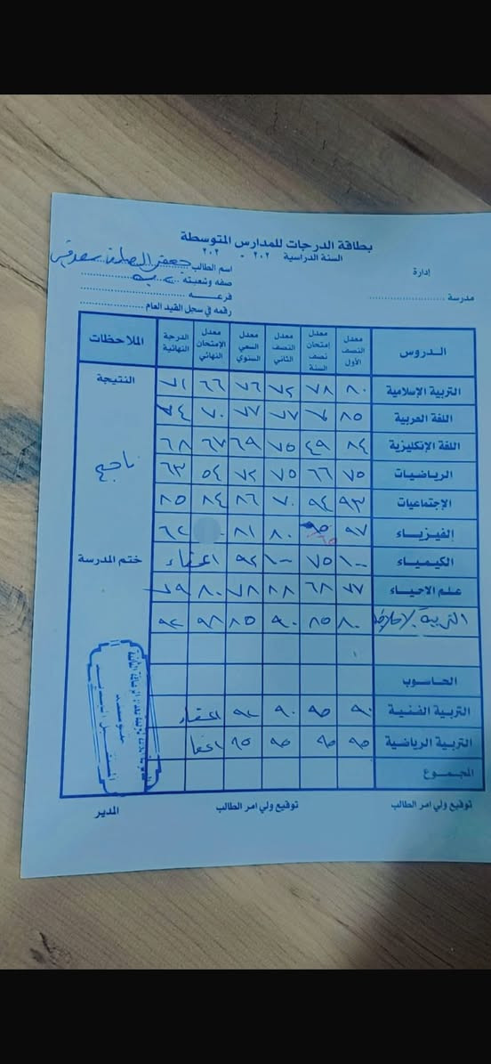 إعلان تدريس خصوصي (ودورات تقوية للطلاب المكملين الدور الثاني)
وأيضاً (دورات تقوية لطلاب المراحل القادمة)

ابتداء من ١/٦

أعلن بعون الله عن إعطاء دروس خصوصي

 للمراحل الابتدائيه  والمتوسطه

بنظام الحقيبه  الكامله

ونظام الدروس المفرده 

🔹 شرح مفصل لجميع المواد

🔹متابعة الدروس والواجبات 

🔹متابعة و الاختبارات 📝 

_دروس تقوية وتعليم وتهجي📝

_تقويةوفهم ومتابعة  للمراحل القادمة📝

✨ العنوان 

العبيدي شارع المحافظ ***********

