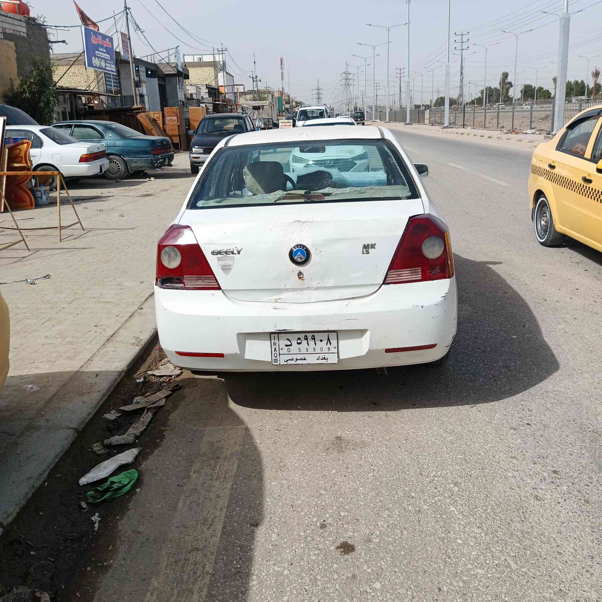 يا الله سياره اللبيع جيلي امكي سياره جديده كير ومكينه حداديه كهربيات المكان النجف   رقم ***********
