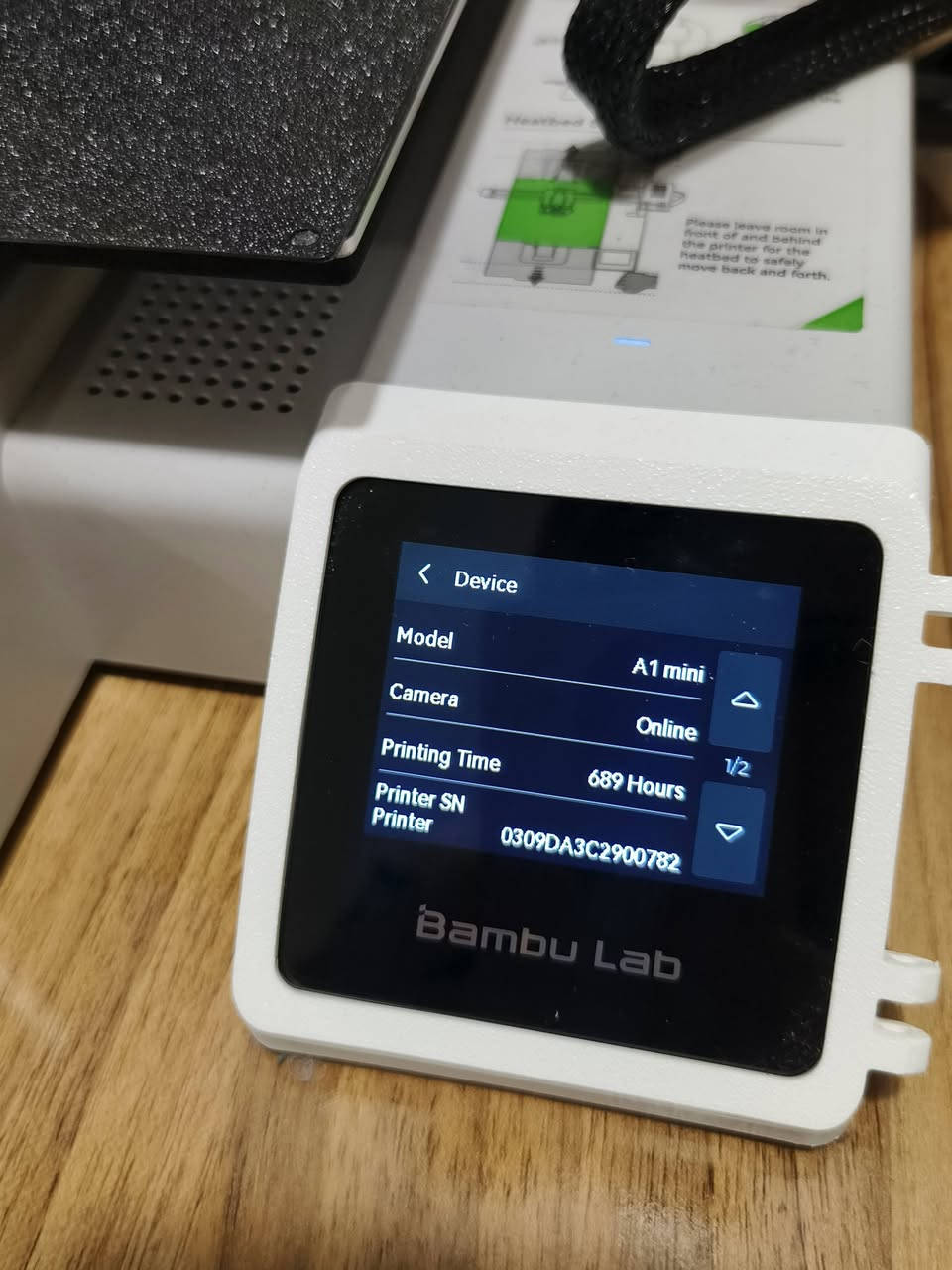طابعة  A1 mini Combo مشتغلة 680 ساعة تقريباً 
محافظ عليها بدون أي مشاكل حاطها بالغرفة بدون أي تبديل بأي جزء من اجزائها
سعر الجديدة بالسوق ٧٥٠،٠٠٠ الف
وسعر هاي ٥٠٠،٠٠٠ الف نهائي
***********
