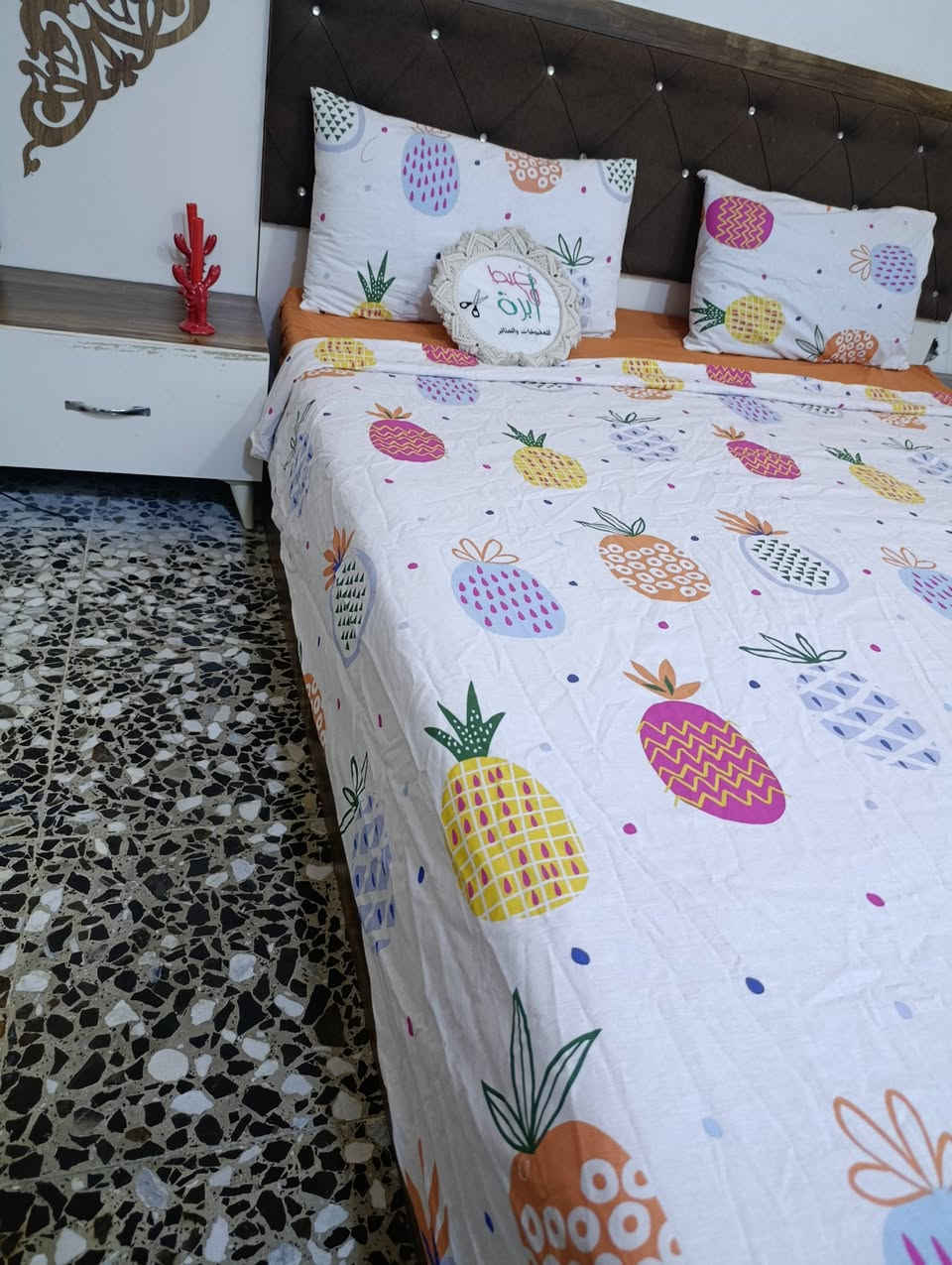 الصيف موسم الفواكه والحيويه 
كل نقشات البوبلين التركي عليها عرض تخفيض لمده محدوده 
يعني كل طلباتكم عليها حتكون مخفضه
هاي الفرشه الجميله سعرها 50 بدل 60
تلبيسه مندر لاستيك داخلي ووجهين مخده وتلبيسه لحاف سحاب


**إذا كنت صاحب هذا الإعلان وتريد حذفه لأي سبب، رجاءا أرسل رسالة إلى الدعم الفني**