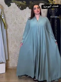 عباءة كلوش • كريب حريري • مقاسات L-4XL