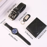 طقم هدايا رجالي • ساعة جلد • حزام جلد ١٢٠سم