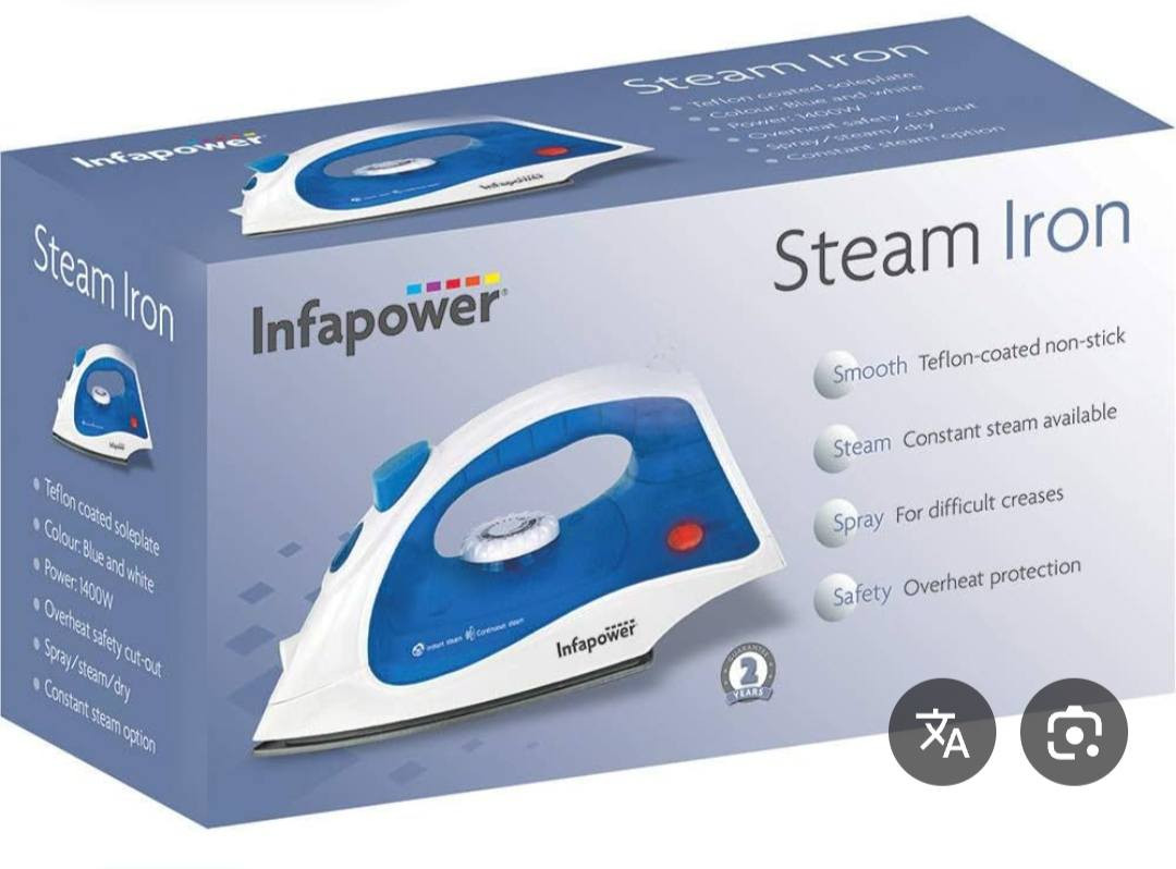 هذه مكواة بخار من ماركة Infapower، موديل X601، تتميز بقاعدة مطلية بالتفلون غير لاصق.تعمل بقدرة 1400 واط وتتضمن ميزات البخار المستمر ورش الماء للتجاعيد الصعبة.تحتوي على حماية من الحرارة الزائدة لضمان السلامة أثناء الاستخدام.تأتي مع ضمان لمدة


**إذا كنت صاحب هذا الإعلان وتريد حذفه لأي سبب، رجاءا أرسل رسالة إلى الدعم الفني**