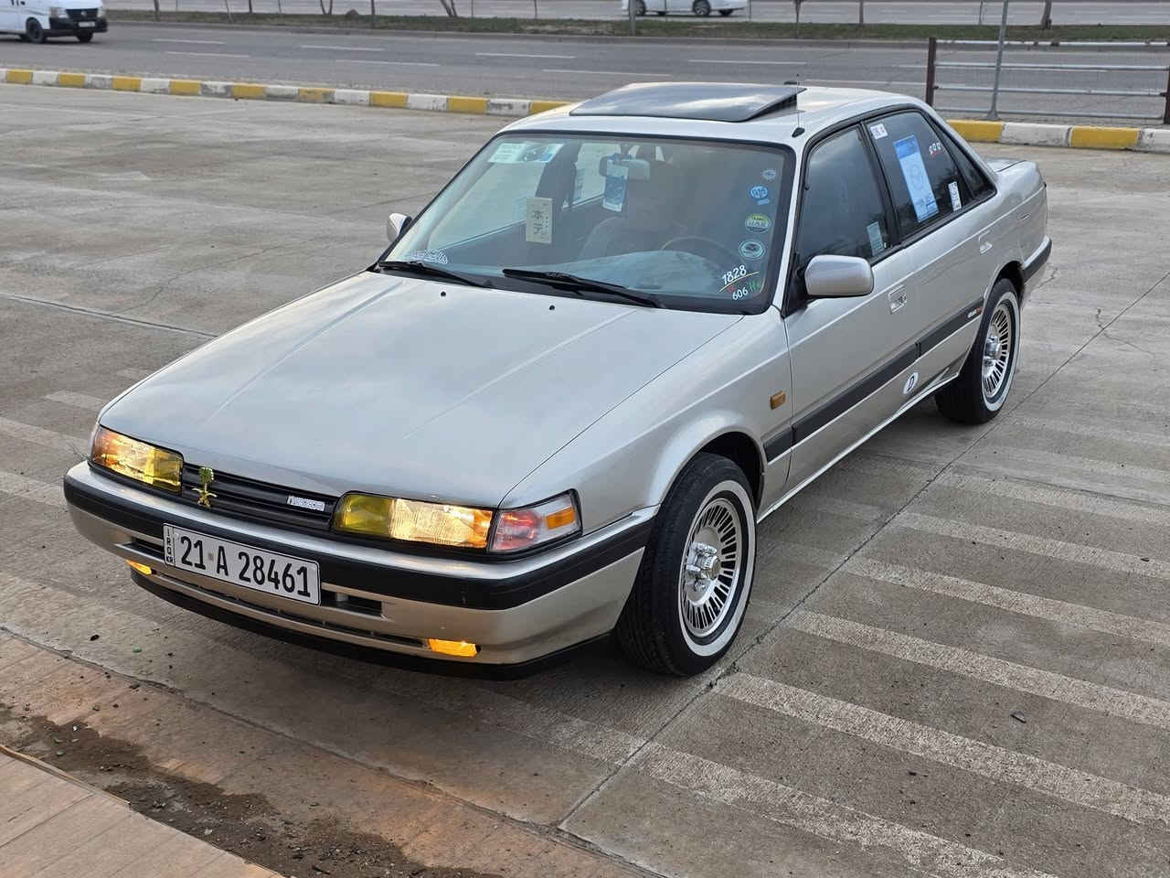 سلام عليكم من رخصة الأدمن المحترم عندي مازدا ياباني اصل حجم 626.كير اوتوماتيك.بيلادي محرك 4سلندر حجم 8وبخ سيارة صبغ عام لل جمالية فقط بدون ضربة.موديل 1988رقم سليمانية سنوية لغاية 2031باسمي شرط تحويل وكالة تدلل هزة وفحص كلة جديد.سيارة فول موصفات 4جام كهربائي قفل مركزي كنترول تدفئة شغال. لايتات زينون نضام ايكو صرف بانزين قليل حتا حجر صالنصة بيلادي  سيارة جديدة مابيهة دينار مصرف 4ويل واطارات جديد سوبر اصل صدر امامي وخلفي كله جديد. باتري جديد سيارة احلا من صورة بل حقيقة.بدون مراوسة فقط ابيع بدون اقصاط. رجاء مو شراي اعبر منشور بكلمة حلوة مكان سيارة كركوك شورجة السعر.53ورقة وبيهة مجال كلش قليل.لل تفاصيل خابر الرقم.📞***********
