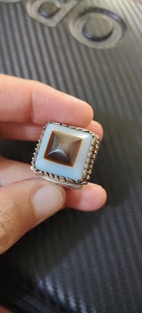 جزع بقري • مقاس ٢٠ • صياغة وليد خالد