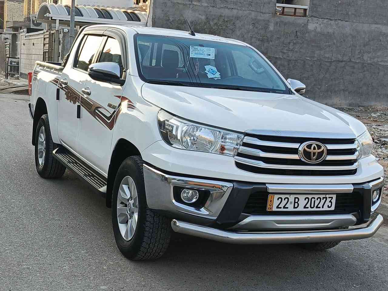 سلام عليكم بيكم هايلوكس 2020
مكفولة كفاله عامه
سيد نهرو مذهبه علامه ويدات 
بصمه بلادي + كامره خلفيه
حساسات خلفيه رقم اربيل
كير اوتو وقود بانزين 
تبريد قطعتين 
هوك خلفي امامي 
سكن بغداد ستفسار ***********
