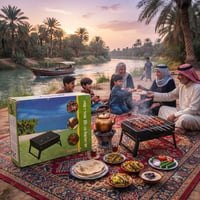 منقلة شواء • قابلة للطي • مناسبة للتخييم