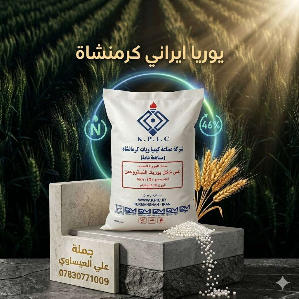 تم وصول كميات كبيرة جدا من اليوريا الإيراني الكرمنشاة وبسعر جدا مناسب للفلاحين بأسعار جملة الجملة 
يوريا ايراني خشن #كرمنشاه #الاصلي 

من انتاج شركة الإيرانية في كرمنشاة 
يتوفر في جملة علي العيساوي الزراعة 
جملة ومفرد والتوصيل مجانا 

  العنوان بابل الكفل
مقابل كراج بني مسلم 

للحجز اتصال على الارقام التاليه 
***********
***********
