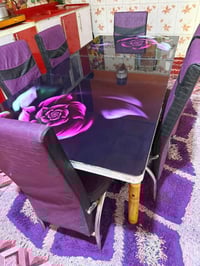 طاوله و٦ كراسي • نظيف • القرنه بني منصور