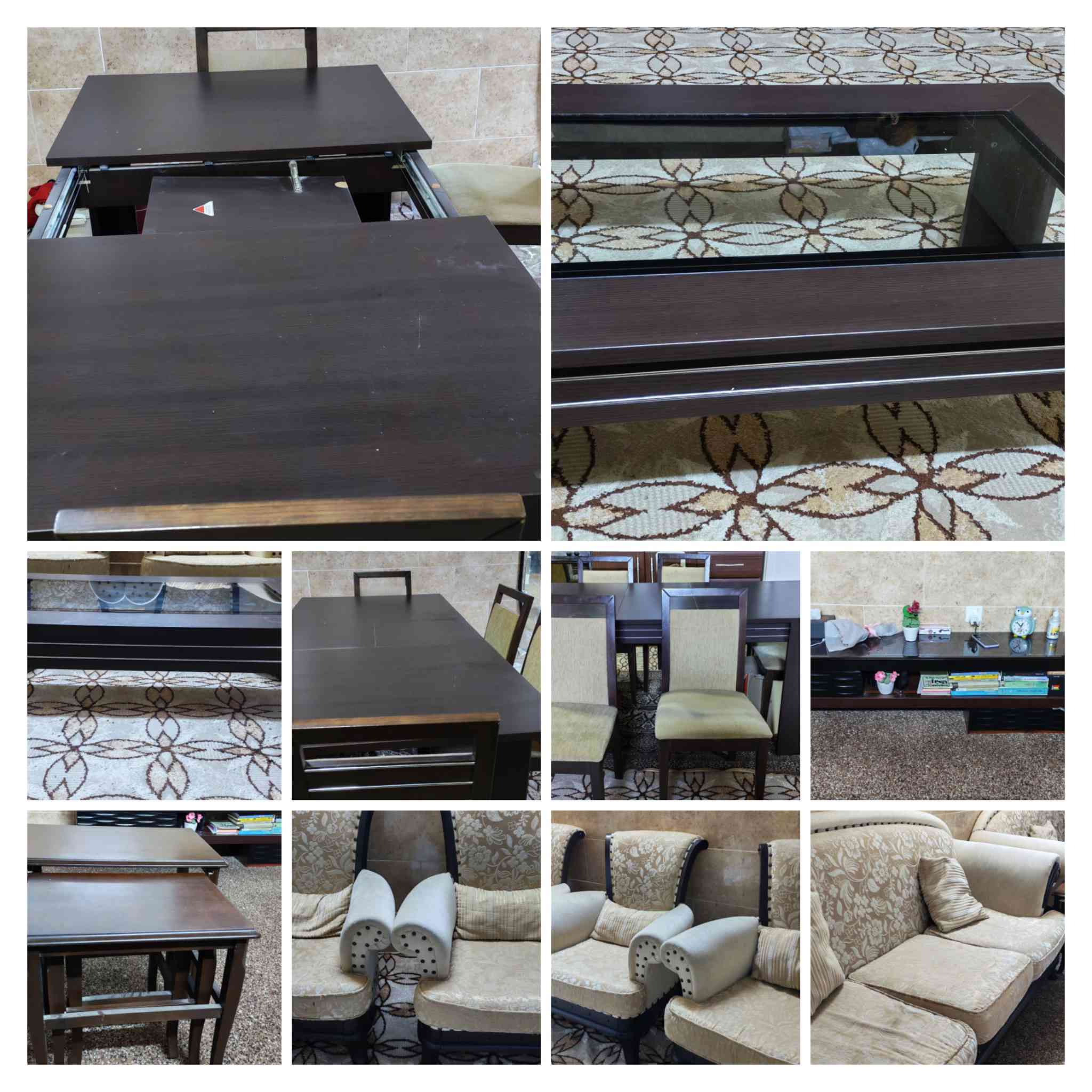 ئەم کەل و پەلانە بۆ فرۆشتن

تاقمێکی قەنەفەی تورکی ئەسڵ 
10 نەفەری

مێزێکی نان خواردنی تورکی شەش نەفەری لەگەڵ شەش کورسی  لۆک

مێزێکی ئاسایی

چوار تەپڵەک بەحەجمی جیاواز

مێزێکی تەلەفزێۆن

هەموویان مارکەی تورکی ئەسڵی زۆر کەم بەکارهاتوون

نزیکەی 20گەڵای پێدراوە 
تەنها بە هەشت گەڵاو معامەلە

شوێن سلێمانی

***********

viber+whats APP
