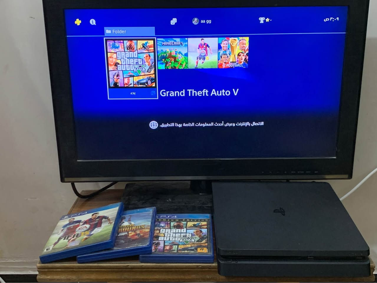 رقمي O789O195O95
***********

‎بلي ٤ سلم اونلاين حجم نص تيرا
‎لوك ستيكر ما مفتوح و ما مصلح ابد
‎ نضام 13.50
ويا ثلاث أقراص 
‎جوستكات (وحده)
الجهاز شغال مابي أي مشكله
 
‎تجي تفحصه و تاخذه

‎السعر ٢٢٥ ألف
‎مكاني بغداد اليرموك 
ماعندي توصيل
‎واتساب
*********** بغداد, العراق
