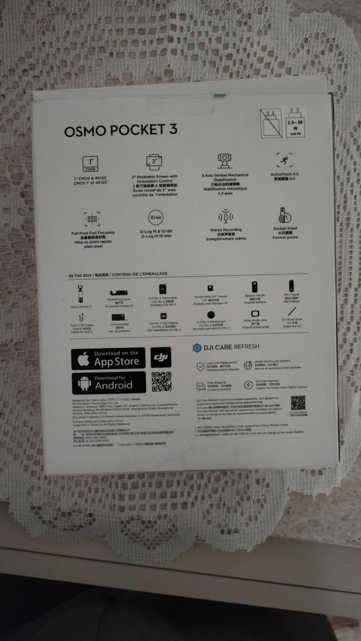 للبيع | كامرة DJI Pocket 3 – نسخة كومبو
كامرة DJI Pocket 3 Combo
نضيفة كلش
مستعملة استعمال خفيف جدًا
تصوير مرتين فقط
ما بيها أي خدش أو عيب

السعر: 750,000 دينار
المكان: بغداد – أبو غريب
التوصيل: غير متوفر
التواصل: واتساب فقط

رقم الهاتف: ***********
