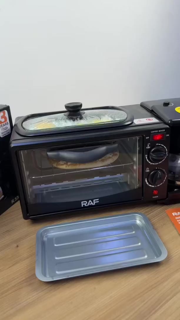 رمضان كريم 🌙 
🛑 التوصيل صار مجاني 
جهاز تحضير الافطار 3 في 1 من راف

الاستخدامات:

فرن كهربائي صغير للتسخين

محضرة قهوة أو شاي

مقلاة من الأعلى

المميزات:

فرن صغير بحجم 9 لتر

مؤشر للتحكم بدرجة الحرارة بين 100 الى 230 درجة

تسخين من الاعلى والاسفل

مؤقت تشغيل 1 - 30 دقيقة

ابريق لعمل القهوة أو الشاي بالتنقيط بحجم 4 اكواب (0.95 لتر)

فلتر داخلي قابل للإزالة والتنظيف

مقلاة صغيرة من الأعلى مع غطاء شفاف

زر مخصص لتشغيل محضرة القهوة ومؤشر لتشغيل الفرن والمقلاة

زر تشغيل إطفاء

الموديل: MD-252

عمق الجهاز: 17 سم

الموديل: DB-1660

الطاقة: 1050 - 1250 واط

طول سلك الكهرباء: 70 سم

أبعاد الغلاف: الارتفاع: 24 سم الطول: 26 سم العرض: 50 سم

أبعاد المنتج: الارتفاع: 24 سم الطول: 22 سم العرض: 46 سم

أبعاد الفرن: الارتفاع: 15 سم الطول: 17 سم العرض: 23 سم

أبعاد المقلاة: الارتفاع: 2.5 سم الطول: 16 سم العرض: 26 سم

أبعاد الصينية: الطول: 16 سم العرض: 26 سم

الملاحظات:

لم تذكر طاقة المنتج

لم يذكر نوع المقلاة في وصف المنتج

الفرن صغير الحجم لتسخين وعمل الاشياء الصغيرة ولا يستوعب عمل الكيك او الدجاج
كل هذا الجمال بسعر مناسب فقط 45الف

#ريوك #تغيوقه#فرن #محضره_قهوه#بيت


**إذا كنت صاحب هذا الإعلان وتريد حذفه لأي سبب، رجاءا أرسل رسالة إلى الدعم الفني**