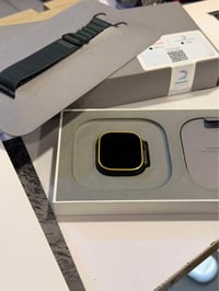 ساعه أبل ⌚️Black Edition🖤♟️🔥 Titanium black الباند الزيتوني الغامق ساع...