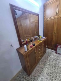 غرفة نوم كاملة مع ملحقاتها جديده بدون شخط شغل عراقي درجة أولى السعر ال...