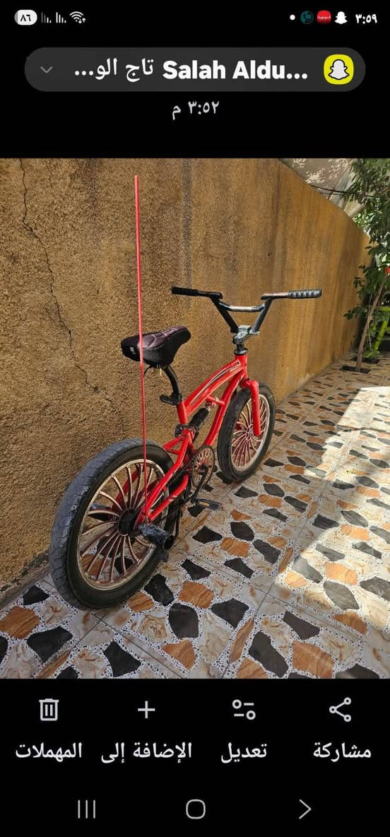 سلام عليكم بايسكل Bmx جبلي بريك مكينه سعره 75 وبي مجال حك الجيه ماعندي توصيل الرقم ***********واكرر ماعندي توصيل
