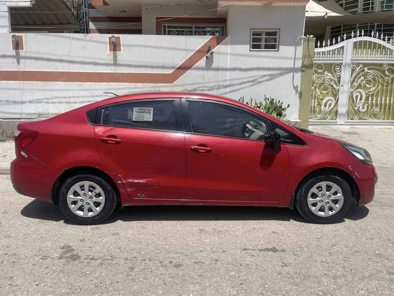 ‏السلام عليكم
‏كيا ريو 2013 خليجي حمراء Kia Rio
رقمها نجف مميز
‏كل التفاصيل موجودة في الاسفل الرجاء الاتصال عند الشراء فقط
‏ السيارة بيها جاملغين واحد بارد وواحد مصبوغ بدون بنيد وضرب بالباب خلف الصدر موضحة بالصور ما مصلحها لحد الآن
‏الدعامية الأمامية شوية تعبانة
‏السيارة بيها جراد مكانين بالقمارة والبنيد شوية لأن هذا اللون دائما يجرد
‏القبق مال المراية الجانبية ضايع
‏هذا كل اللي بالسيارة والباقي كله مكفول
شاشة وكامرا خلفية
لايتات زينون احسن نوعية
‏الحدادية جديدة
‏التبريد منظومة كاملة جديدة
الدواخل نظيفة جدا
‏المكينة والگير كفالة
‏ الاطارات جديدة
‏ البطارية جديدة
‏ إدامه المكينة جديدة
‏دهن القير جديد
‏دهن المكينة جديد فقط شركة موتل
‏منظومة ماء المحرك جديدة كاملة
‏السنوية ساقطة التجديد والغرامات عليه
السيارة بأسم عمي مداور ثاني يوم
للتواصل ***********
متوفر واتساب
