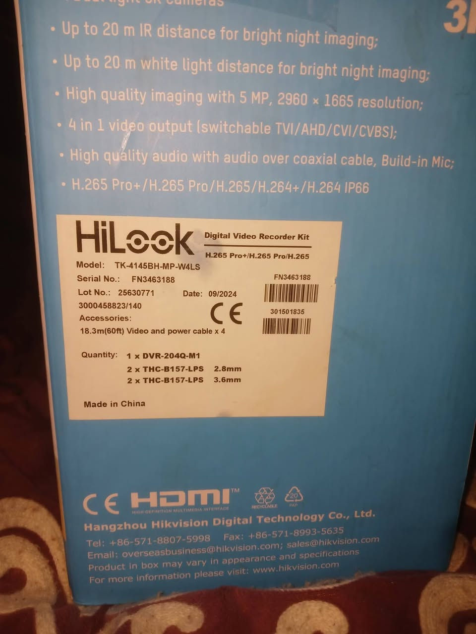 كامرات هايلوك ٥ ميكا اربع كامرات بيهن صوت كلهن
جدد ما مستخدم خذتهن ب ٢٢٥ اريدهن ب ٢٠٠ بعدهن حته ما مفتوحات المكان بغداد المعامل ***********
