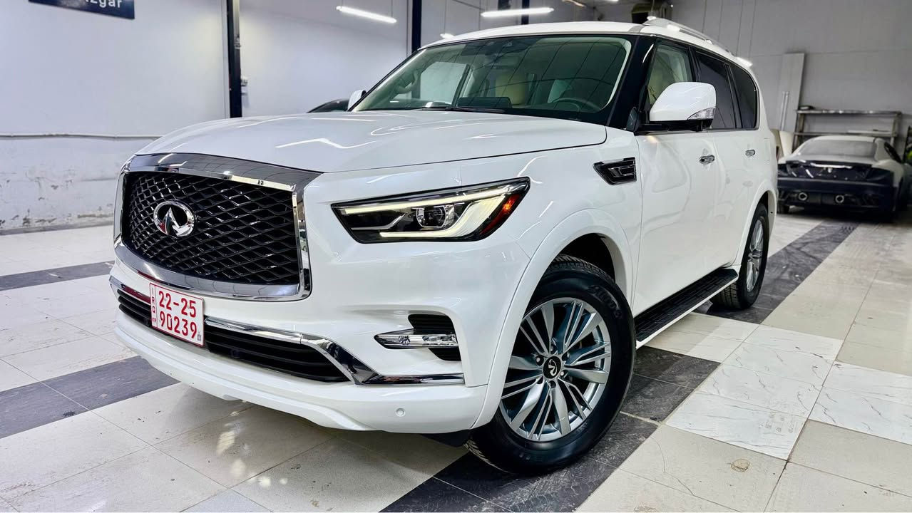 نفينيتي QX80 2023 فول فول ..مواصفات ،بصمه سلايد كشن جلد كشن هيتر سكان هيتر كشن خزن شاشه كبيره ٥ كاميرات حساس رادارات امامي و خلفي لايتات LED زينون كشن VIP ٣مقعد سكان و مرايه كهربائيه و بعد هواي مواصفات فقط ماشيه ٢٠ الف بدون صبغ فقط بونيد و شويه جاملغ PDR 
…..398$  *********** أربيل, العراق
