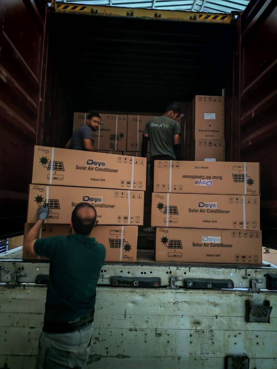 تجهيز مستمر لسبالت deye
المستورد الوحيدين للسبالت 

طن 950
طن ونصف 1,250
طنين 1,400,000
 اخوان سبلت يجي بدون الواح 
سبلت يشتغل على الالواح اذا تريد 
ويشتغل على الوطنيه ✅والمولد 
يشتغل ليل نهار 

يسحب بالوضع الاقتصادي امبيرين 
ينهض بشكل تدريجي حمله 
تحكم ذكي تلقائيا 
تحكم wifi
تحمل درجات حراره عاليه 

الكميات اصبحت محدوده 

توصيل جميع المحافظات موجود 
***********
تجهيز من مخازن الدوره
