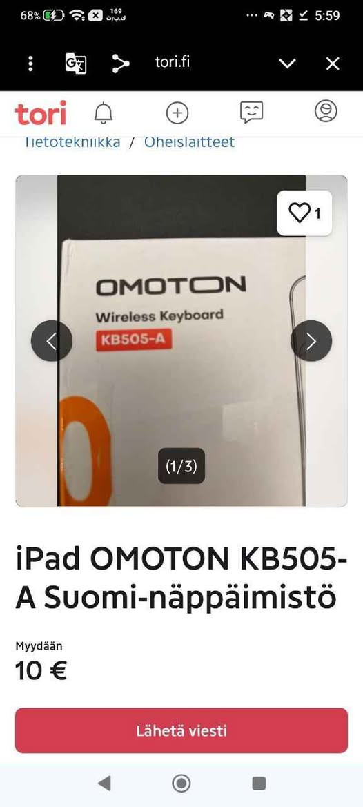 لوحة مفاتيح لاسلكية من نوع Omoton Ultra Slim Wireless Keyboard (موديل KB505-A)، وهي مصممة لتكون نحيفة للغاية ومحمولة لتناسب الاستخدام مع الأجهزة اللوحية والهواتف الذكية. 
المميزات الرئيسية:
إضاءة خلفية: تتميز بإضاءة LED بـ 7 ألوان قابلة للتعديل مع مستويات سطوع مختلفة، مما يسهل الكتابة في ظروف الإضاءة الضعيفة.
البطارية والشحن: تحتوي على بطارية ليثيوم مدمجة قابلة للشحن سعة 400-500 مللي أمبير، تدوم حتى 200 ساعة عمل عند إيقاف الإضاءة، وحوالي 3-5 ساعات عند تشغيلها.
التوافق: متوافقة مع أنظمة التشغيل iOS، وAndroid، وWindows، مما يجعلها مناسبة لأجهزة iPad، وiPhone، وأجهزة سامسونج اللوحية، وأجهزة الكمبيوتر المحمولة.
التصميم: خفيفة الوزن ونحيفة (سمكها حوالي 6.5 مم)، وتستخدم مفاتيح "Scissor-Switch" لتوفير تجربة كتابة هادئة ومريحة. بغداد, العراق


**إذا كنت صاحب هذا الإعلان وتريد حذفه لأي سبب، رجاءا أرسل رسالة إلى الدعم الفني**