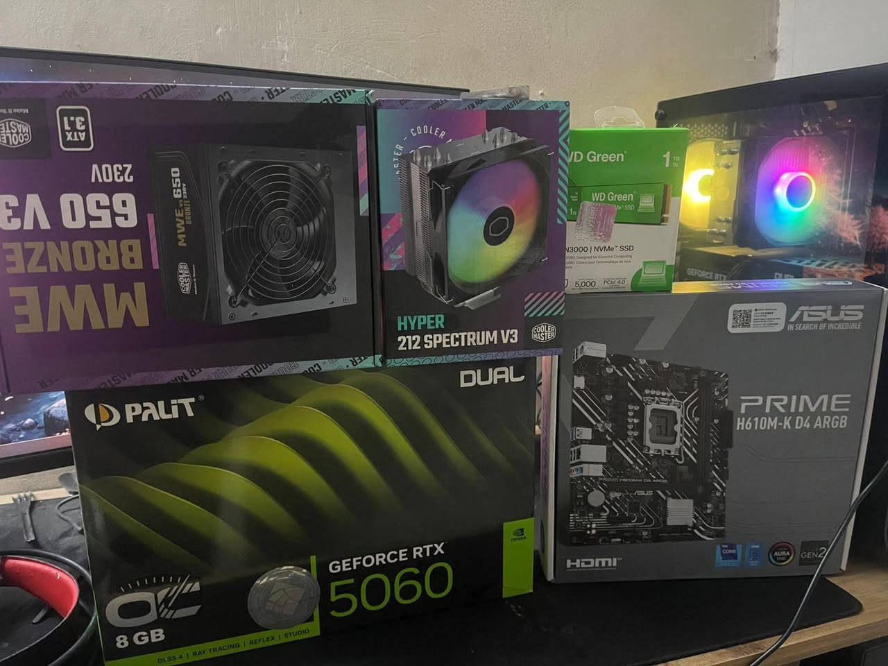 السلام عليكم
pc للبيع بمليون و٥٥٠
كرت شاشه 5060 palit
ram 32g
بورسبلاي 650 برونز 
هارد 1t 5000 m2
core 5 14400f
شاشه 27 2k 180hz
كيبورد ريد دراكون 
ماوس لوجتك 102
يوبي اس حجم 2000
مكاني بغداد حي الجامعه 
***********
الحاسبه جديده استخدام قليل
