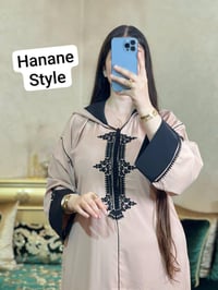 جلابة مطرزة • ثوب كريب روزا • مقاسات L-XXXL