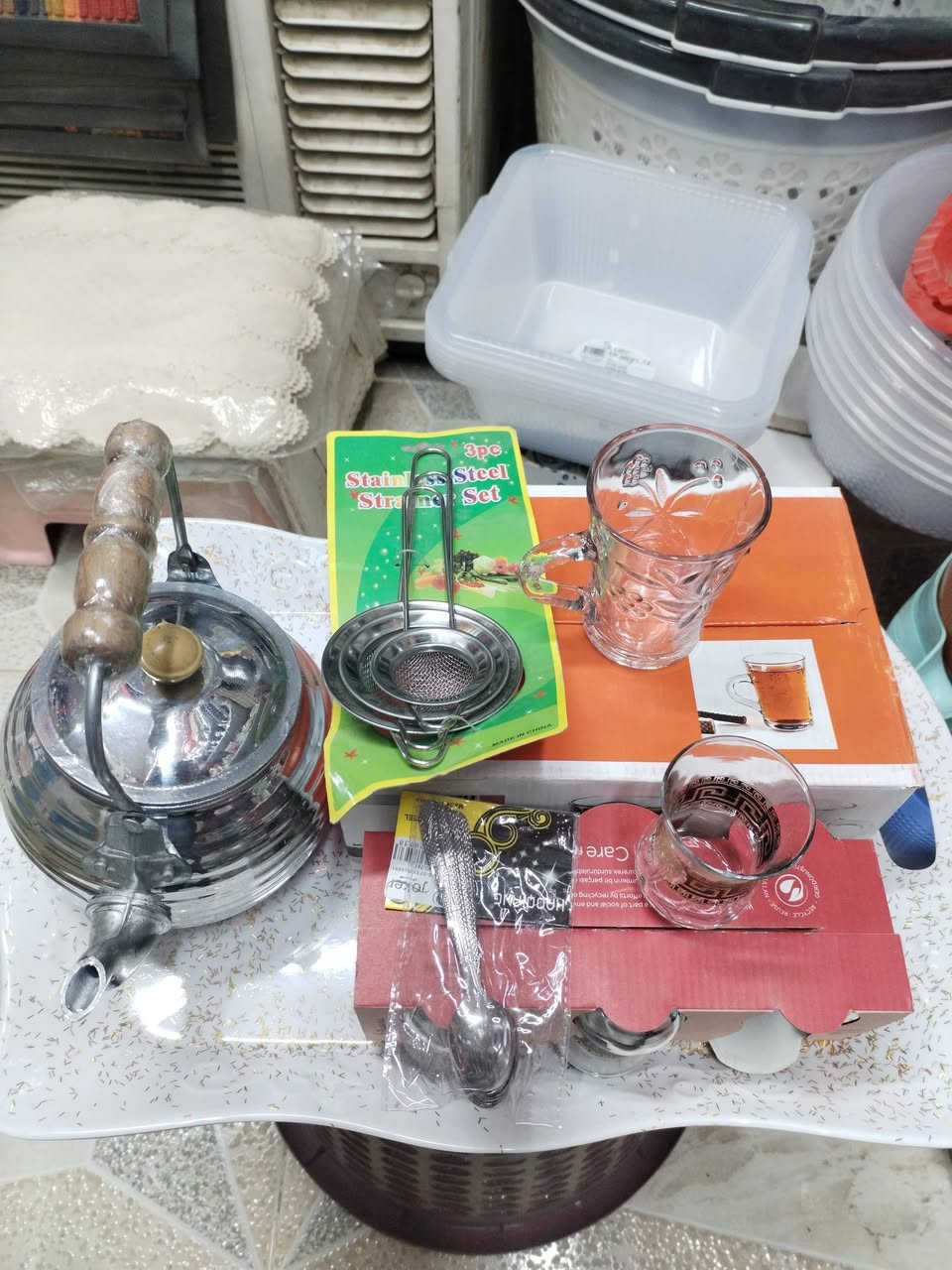 #عــــــــــرض خاص
قوري فافون + صينيه ميلامين +سيت اكلاصات + سيت استكان +سيت مصفي +سيت خاشوكه شاي
#منزليات الحديثي
العنوان قرب مركز صحي حديثه
يوجد خدمة توصيل للجميع المحافظات


**إذا كنت صاحب هذا الإعلان وتريد حذفه لأي سبب، رجاءا أرسل رسالة إلى الدعم الفني**