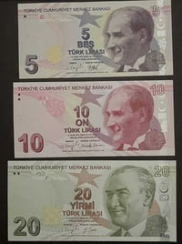 عملات تركية • أنسر • ٣ قطع