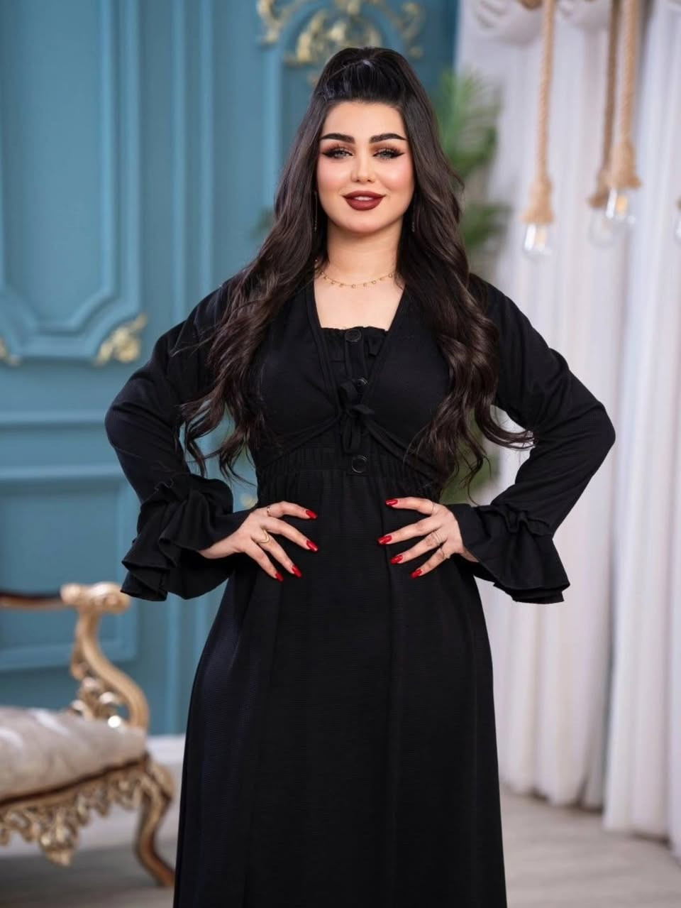 ‏بسم الله الرحمن الرحيم ✨

فستان قطعتين نسائي ✨
خامة حجري من الداخل زبدة  سواد فاحم 🧵
L.XL.2XL3XL.

سعر  12.000 الف 💸
توصيل جميع المحافظات  🚚
//*********** //
